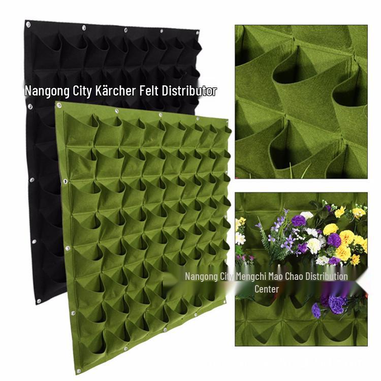 64-Pocket Felt Seedling Bag for Ecological Greening and Flower Planting