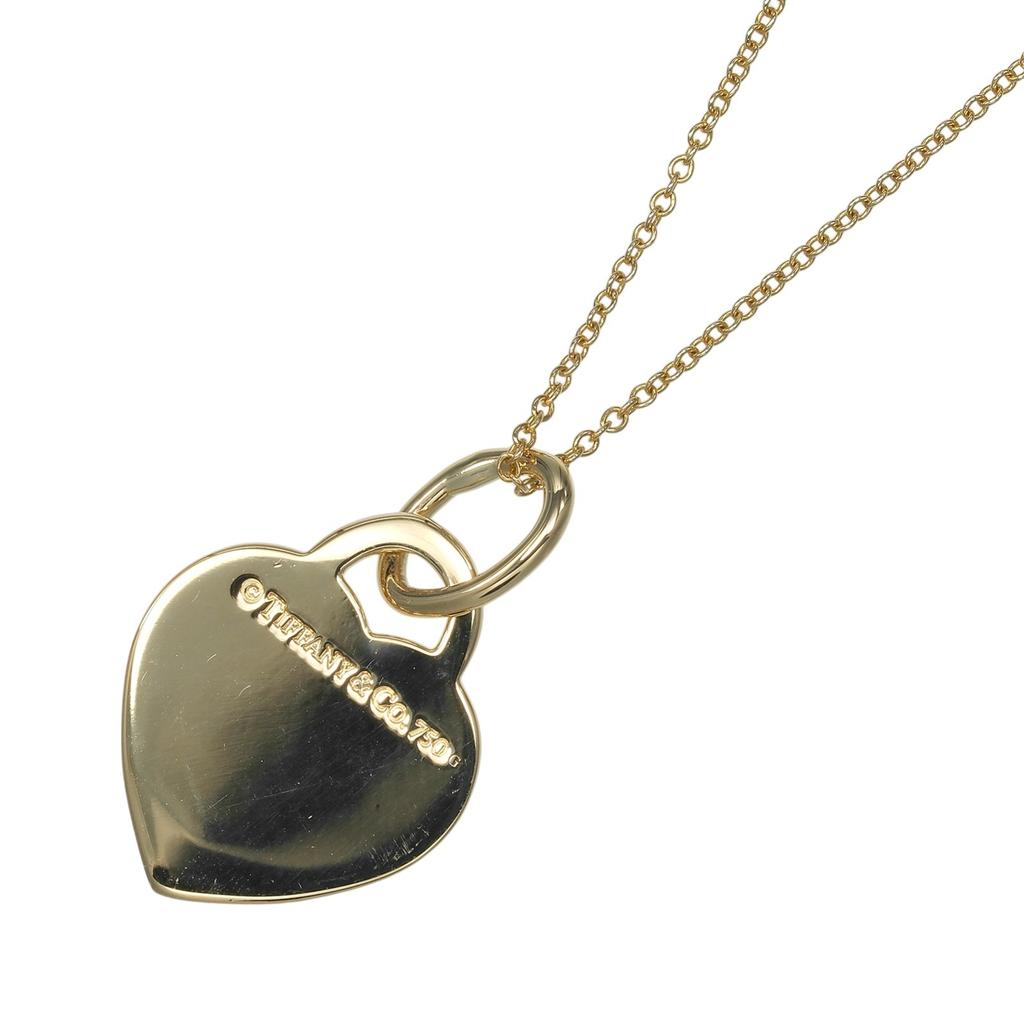 TIFFANY&Co. Return to TIFFANY & Co. Heart tag Necklace K18 yellow gold 5.6g Women Used