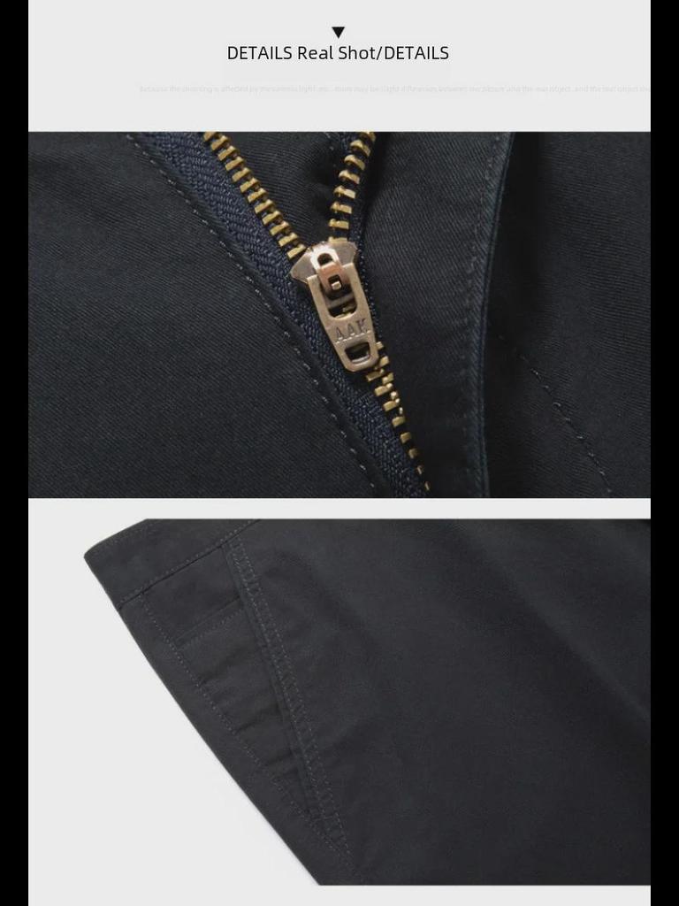 2024 Men's Spring/Autumn Casual Cotton Trousers: Middle-Aged Business Formal Dad Pants