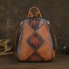 Women's Retro Backpack Multi Functional Large Capacity Embossed Travel Backpacks