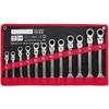 Ratchet Combination Wrench Set, 12-pack 8-19mm Metric, Chrome Vanadium Steel Ratchet Wrench with Carrying Bag