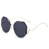 Oversized Rimless Sunglasses New Fashion Women Pink Shades Brand Design Blue Sun Glasses for Decoration Travelling Beach