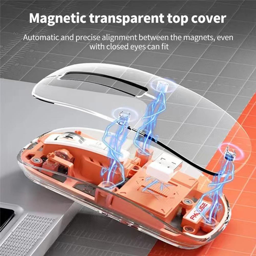 Беспроводная прозрачная мышь Трехрежимное подключение Прозрачные режимы Мышь с регулируемым разрешением Улучшенная мышь