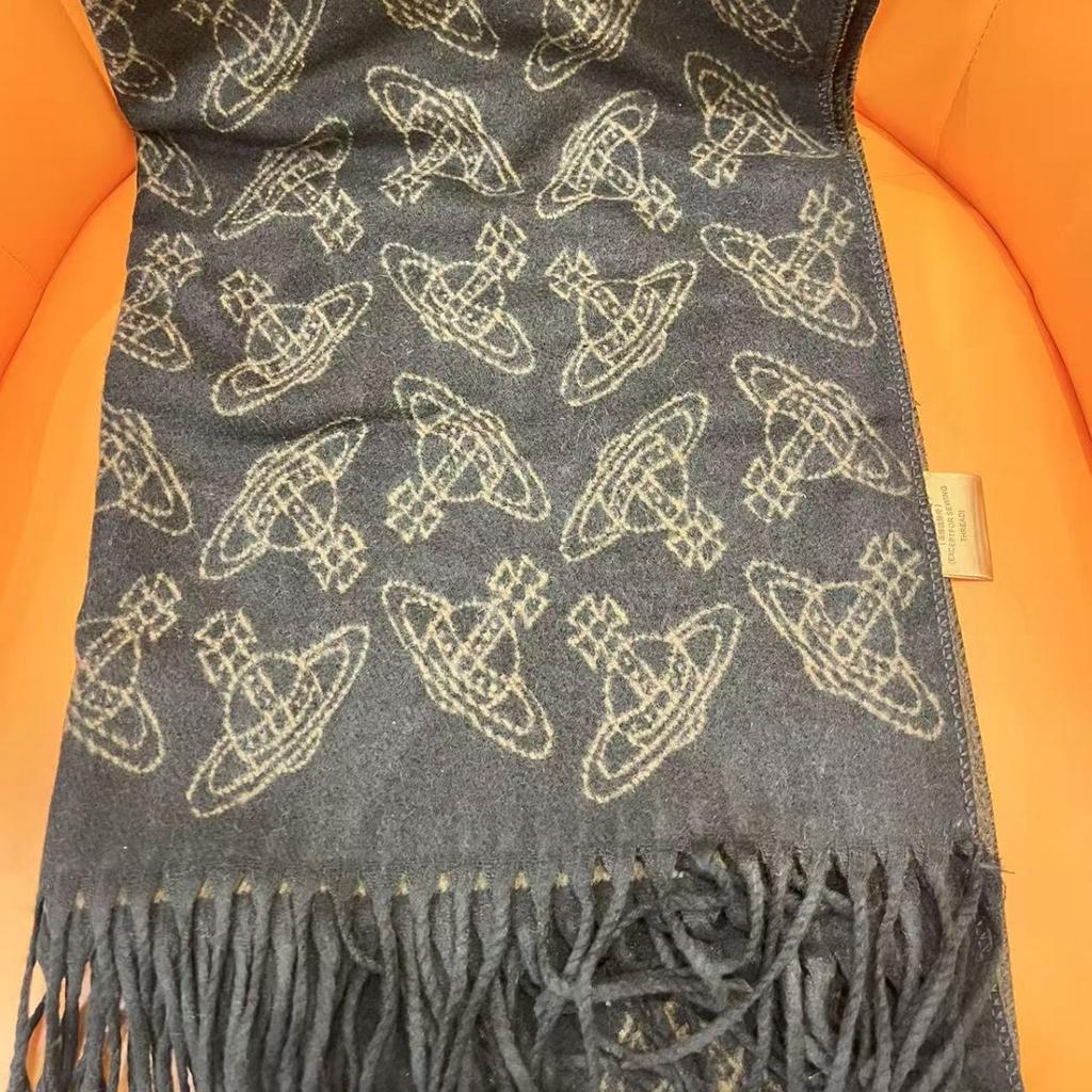 Saturn New Wool Blended Double Sided Queen Mother Scarf Women's Winter Thick Korean Style Winter Warm Tassel Shawl