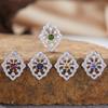 Серьги-гвоздики из стерлингового серебра 925 пробы с натуральными сапфиром, рубином, танзанитом Женские серьги Серьги