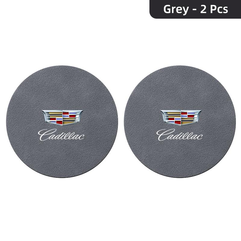2Pcs Car Suede Water Cup Pad Anti-slip Coaster Accessorys for Cadillac ATS BLS CT4 CT6 CTS ESCALADE STS XLR XT4 XT5 XTS SLS