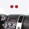 Red Carbon Fiber Volume Adjustment Knob Trim Sticker For Nissan Frontier 2009-17
