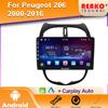 For Peugeot 206 2001 - 2016 Screen Multimedia Audio Player GPS Navigation Head Unit Autoradio FM 2 Din Android Car Radio Stereo