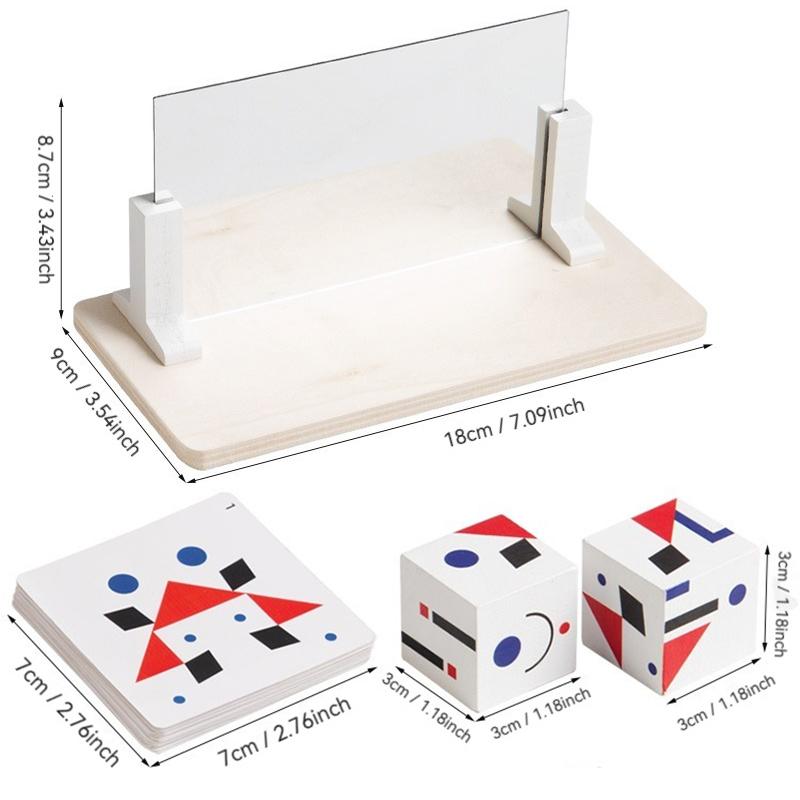 Kids 3D Mirror Imaging Puzzle Montessori Space Logical Thinking Trainting Matching Intellectual Game Parish Learn Resources Toys