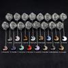 Natural Crystal Agate Tea Infusion Device Stainless Steel Ball Net Tea Filter Crystal Moon Pendant Tea Ball Filter