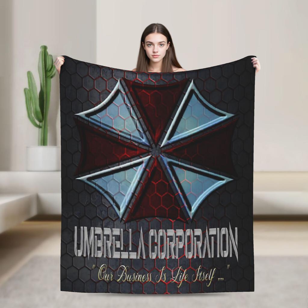 Resident Umbrella Corps Eviled Blanket Cover Fleece The Sinister Business Ultra-Soft Throw Blanket for Airplane Travel Bed Rug