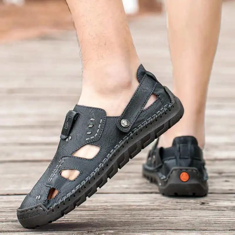 Тупой носок Осенне-весенние мужские летние сандалии Обувь Нескользящие мужские тапочки Красная обувь Мужские кроссовки Спортивные Хайпбист Фанки