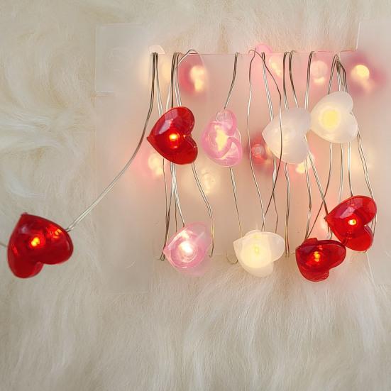 Светильник с сердечком в форме сердца, украшение ко Дню святого Валентина, ультра-яркий водонепроницаемый светодиодный гирляндный светильник на батарейках, подвесное украшение
