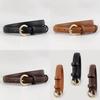 Leather Womens Belt With Alloy Pin Buckle For Casual Dress And Business Attire