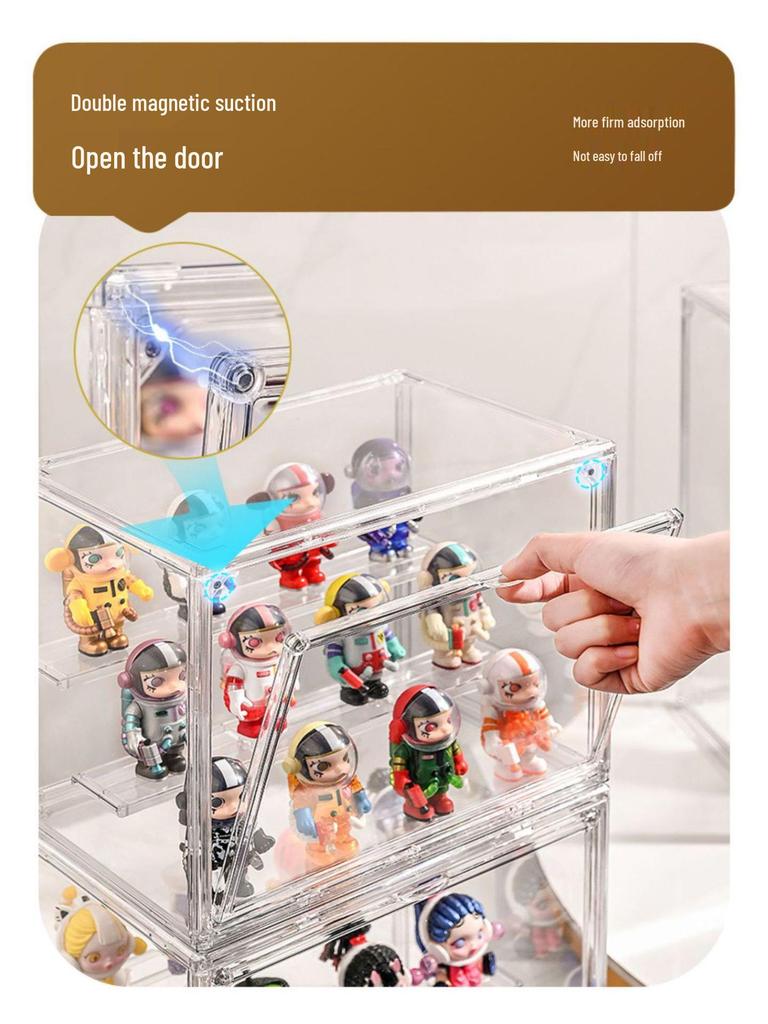 Transparent Display Case for Action Figures, Model Figurines, and LEGO - Dustproof Storage Cabinet
