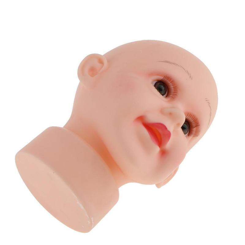 Childrens Mannequin Head Plastic Display Stand Realistic Dummy Model for Wig Hat Store Exhibition