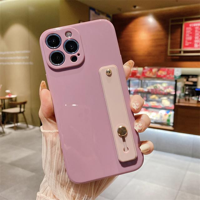 Силиконовый ремешок на запястье, чехол-держатель для телефона Iphone 13 Pro Max 12 11 Xs Max X Xr 7 8 Plus 13 Pro, мягкая задняя крышка ярких цветов