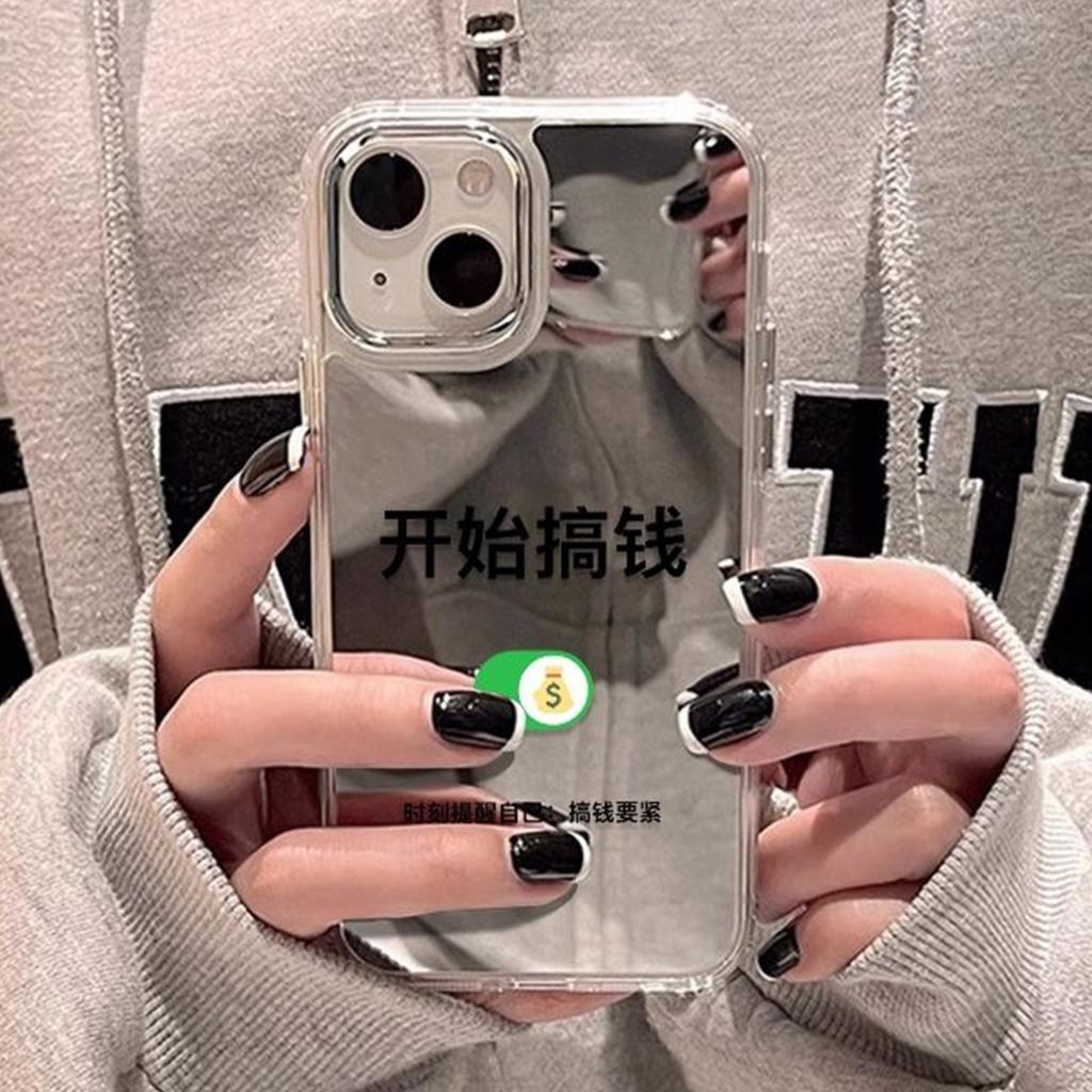 For Honor MAGIC7PRO Diagonal Mirror Style Mirror Phone Case Cartoon Simple Trendy High-end Mirror Case