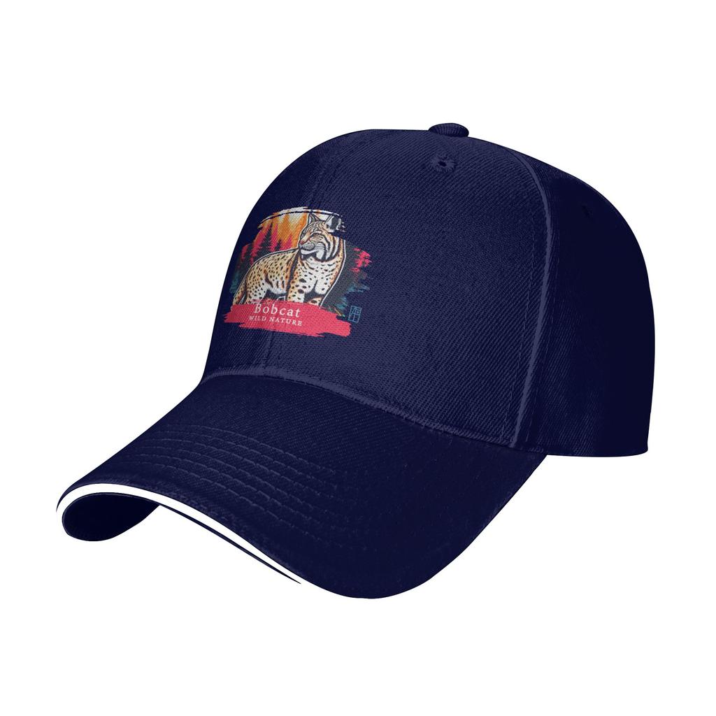 Fashion Bobcat  WILD NATURE  BOBCAT   Curved Brim Baseball Cap Cycling Visor Hat