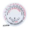 Round BMI Measuring Tape Automatic Retractable Waistline Tape Calculator Portable Health Tape Measures Tools White