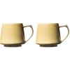Cores Mug Set of 2 320ml Kiki Mug Coffee Cup Mino Ware KIKI MUG C811 Yellow/Yellow