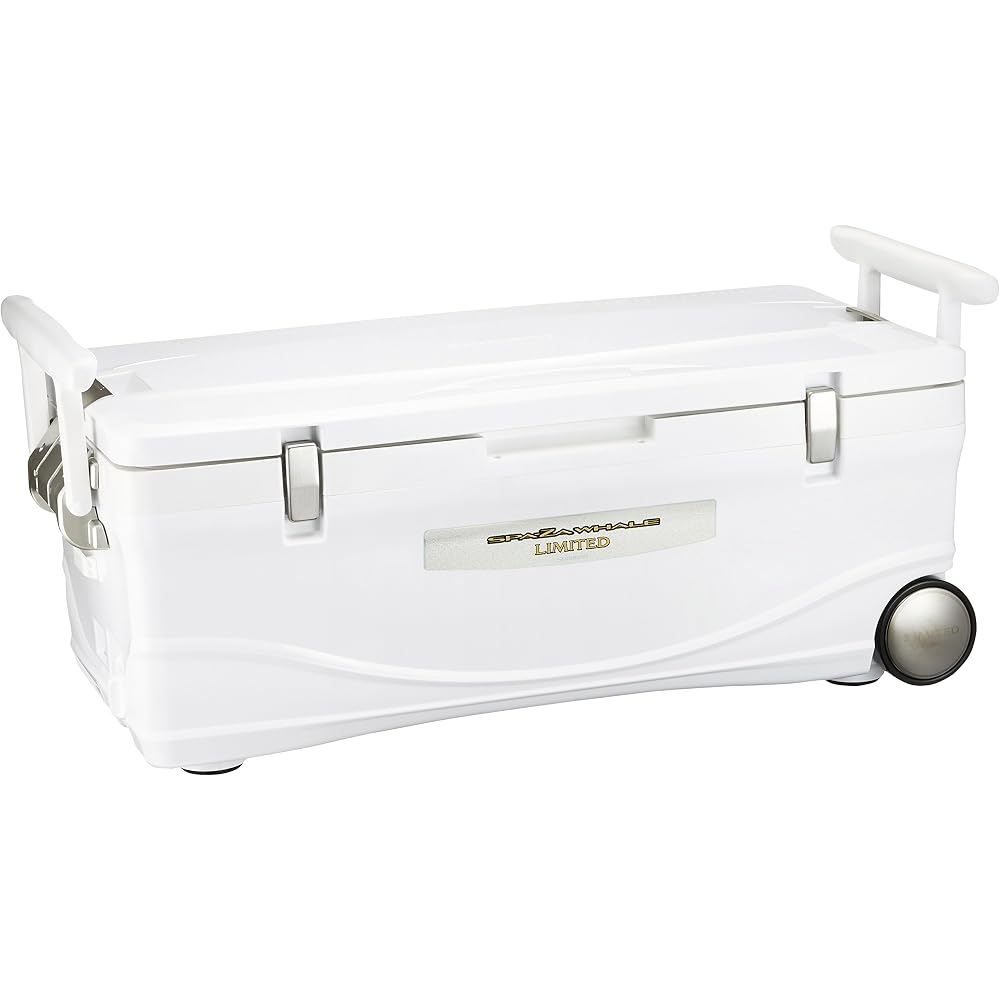 Shimano Spesa Whale Limited 45L Cooler Box with Wheels Ice White Fishing Gear