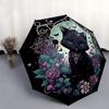 1pc Witchy Cat Pattern Umbrella, Fashionable, Personalized, High-Value Folding Umbrella, a Must-Have for Summer, 8-Rib Durable Iron Frame, Tri-Fo
