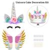 Unicorn Cake Topper Rainbow Horn Kids Girl Birthday Party Cake Decoration Tools Baby Shower Wedding Unicorn Theme Party Supplies