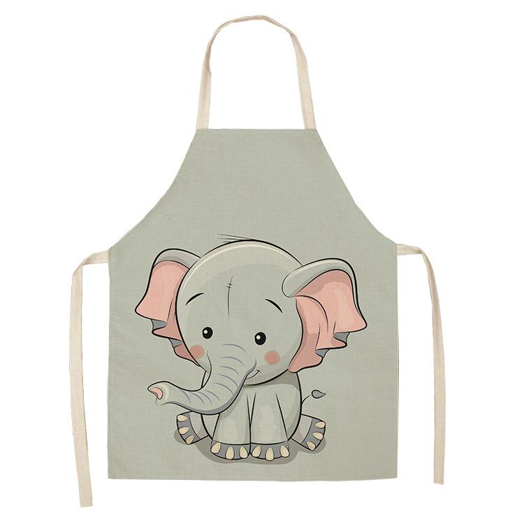 Детские фартуки с принтом кота и животного, женские льняные кухонные фартуки без рукавов, устойчивые к пятнам, инструменты для домашней кулинарии, выпечки, чистящие средства, нагрудник