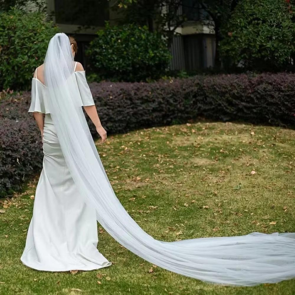 300cm Bridal Veils With Hair Comb Bridal Headwear Elegant Wedding Veil Wedding Accessories