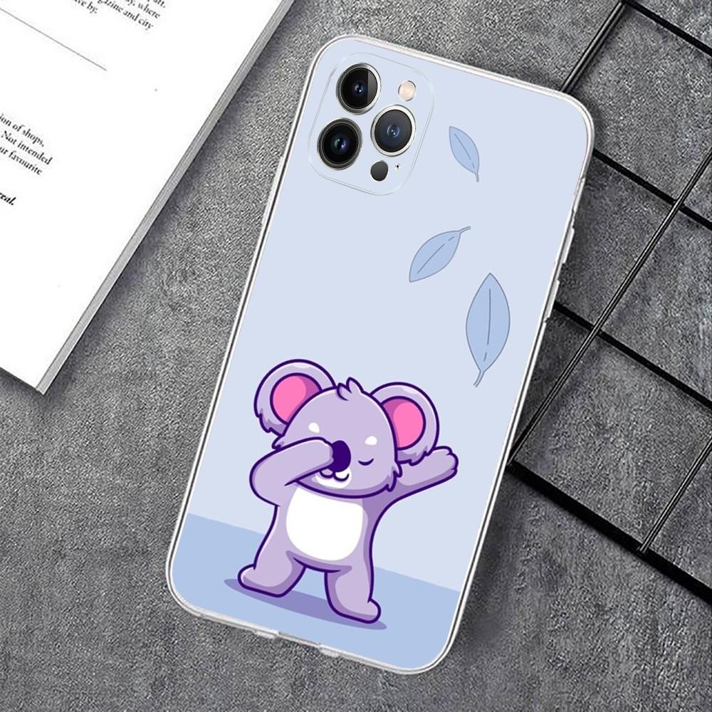 Милый чехол для телефона с изображением медведя коалы для iPhone 14 11 12 13 Mini Pro XS Max Cover 6 7 8 Plus X XR SE 2020 Funda Shell
