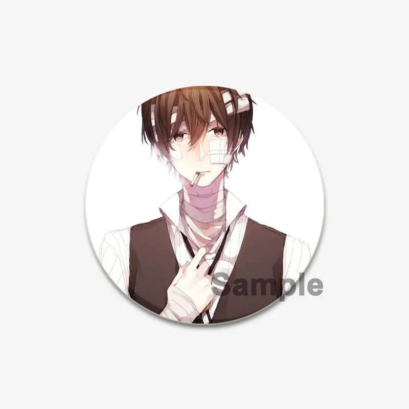 Значок Bungo Stray Dogs 32/44/58 мм, агентство Atsushi Nakajima Dazai Osamu, мягкая пуговица, декоративная шляпа ручной работы, значок, подарочный аксессуар
