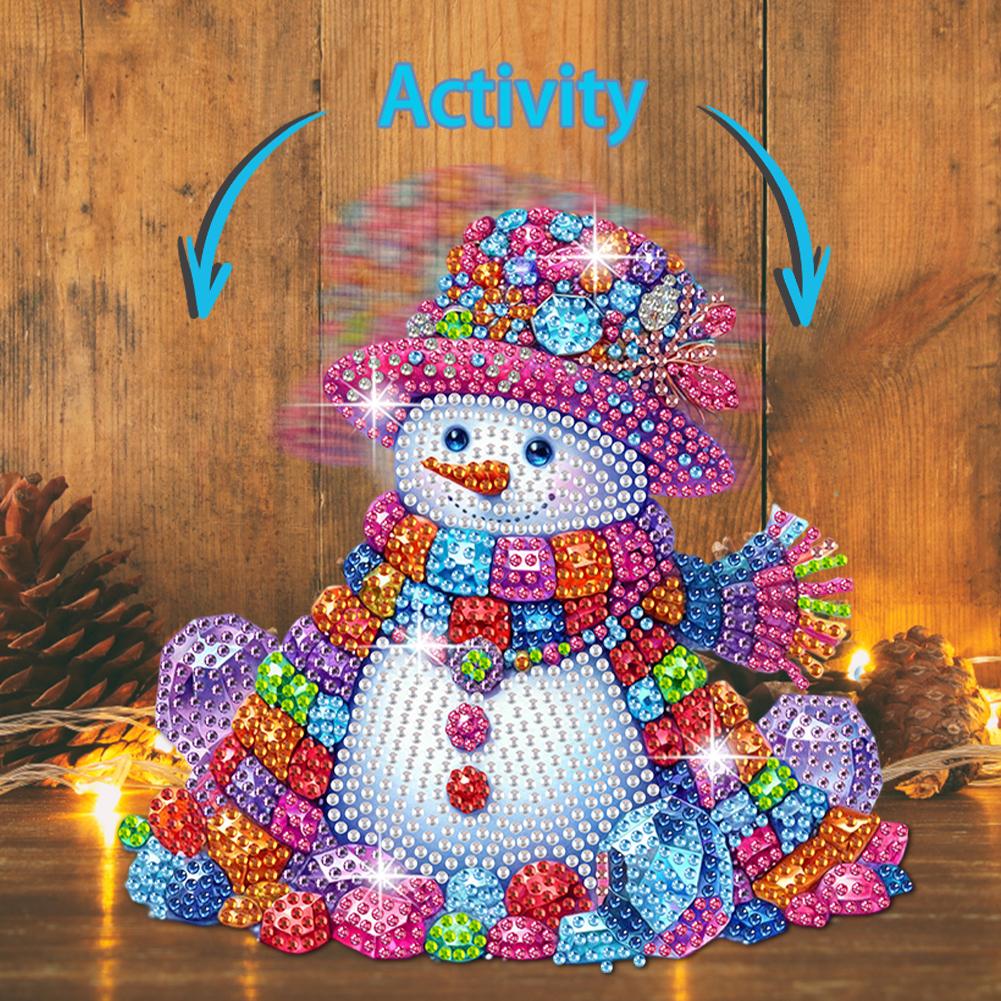 Acrylic Shaking Head Christmas Cat Diamond Painting Desktop Ornaments Kit Diamond Painting Desktop Decors for Home Office Decor