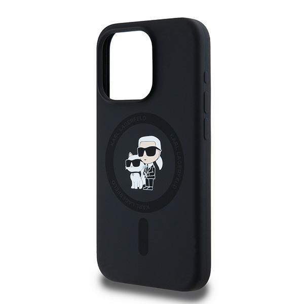 Karl Lagerfeld Klhmp15Lscmkcrhk Iphone 15 Pro 6.1 Czarny/Black Hardcase Silicone Karl & Choupette Magsafe