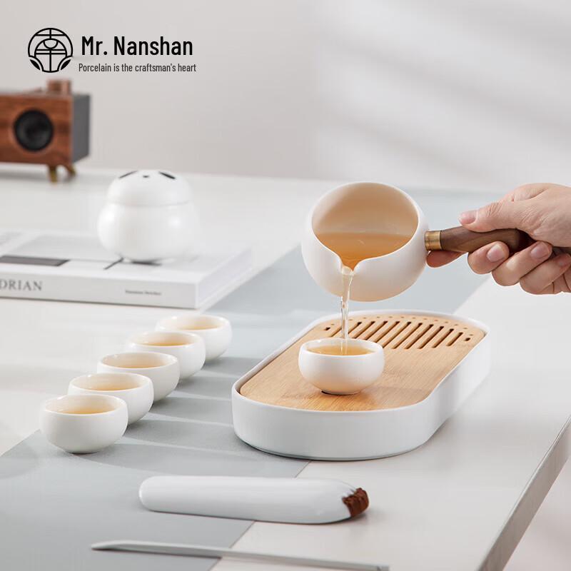 Nanshan Mr. Ceramic Side Handle Kung Fu Tea Set