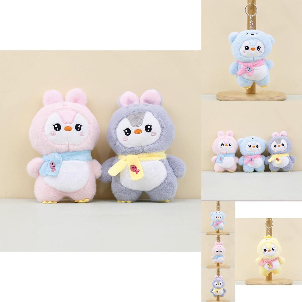 Очаровательный мультяшный плюшевый брелок в виде пингвина, милый кролик, медведь, животное, игрушка, украшение