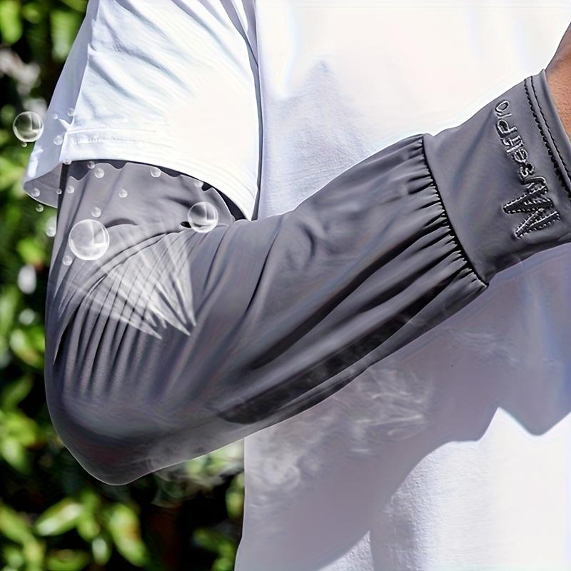 Men's Loose Cooling Arm Sleeves, Polyester Spandex, Breathable Quick-Dry Lightweight, for Cycling, Riding, Driving, Fishing, Outdoor Sports