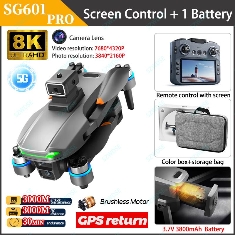 Beast SG601 PRO With Screen GPS Drone Aerial 8K HD Professional Quadcopter Obstacle Avoidance Brushless Remote Control Aircraft