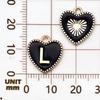 Double-Sided Peach Heart Alloy Pendant Charms for DIY Jewelry