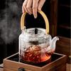 Glass Teapot Bamboo Handle High Temperature Teapot Kettle Tea Set Tea Infuser Teaware Tea Utensils Tea Making Tools Accessories