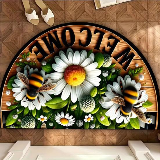 Коврик у входной двери, полукруглый коврик, наружный коврик для входа, коврик с нескользящей резиновой основой для входа в дверь