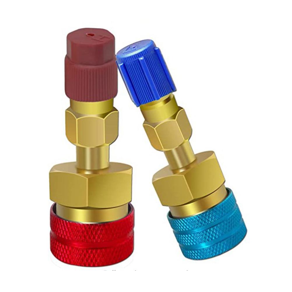 2Pcs R1234YF High/Low Side Quick Couplers Adapter Kit Quick Fitting Coupler For R1234YF To R134A Conversion Connectors