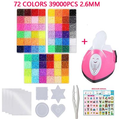 72 Цвета 5 мм / 2,6 мм Набор Плавких Бусин Пиксель Арт Игра Хама Бусины DIY 3D Пазлы Ручная Работа Подарок Набор Плавких Бусин Железные Бусины Игрушка