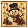 Christmas Tabletop Ornament Crafts DIY Faux Pearl Painting Art Kit with Frame, Santa Holiday Projects for Family Beads Craft Adults Beginner, Handmade