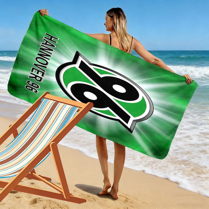 Hannover Heart Print Beach Towel, Large Soft Quick Dry Towel for Beach Camping Swimming