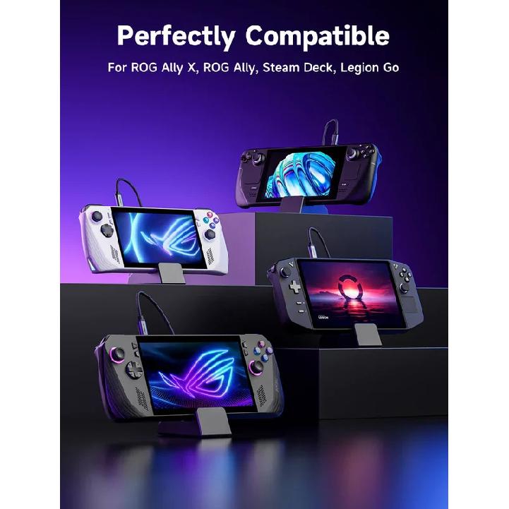 6-в-1 USB-C док-станция для ROG Ally X, док-станция для ROG Ally X с HDMI 4K@120Hz, Gigabit Ethernet, PD 100W зарядка для ROG Ally X