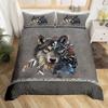 Wolf Dreamcatcher Duvet Cover Set Full Size Indian Dreamcatcher Animal 3D Bedding Set Exotic Style Bohemia Comforter/Quilt Cover