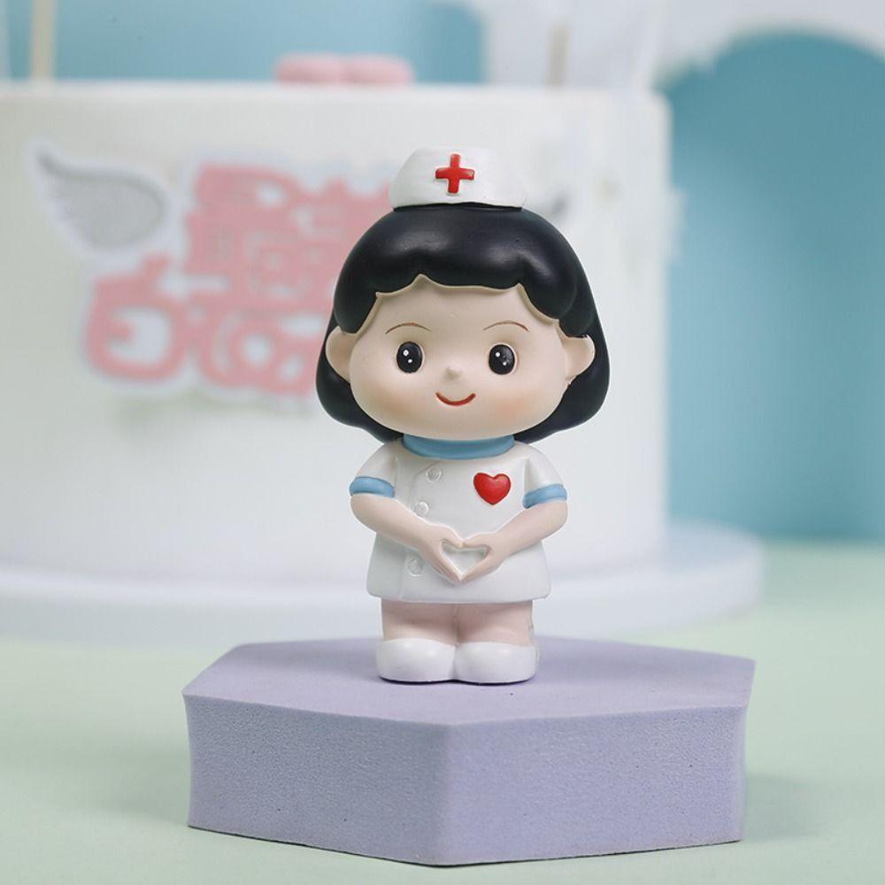 DlY Doctor Garage Kit Resin Doctor Nurse Model Statue Exquisite Doctor Nurse Figurine Home Decor
