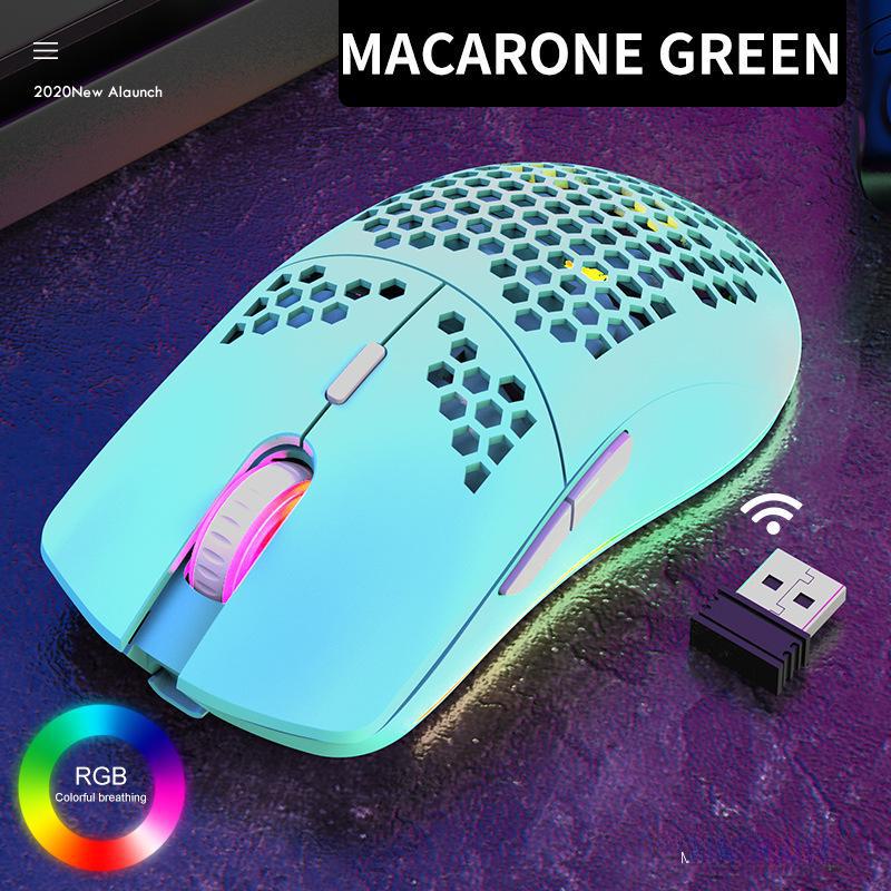 Беспроводная игровая мышь Xuanyinhu XYH80 RGB — легкая, перезаряжаемая и эргономичная для использования в офисе и играх.