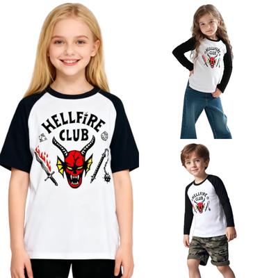 Мальчики Девочки Очень Странные Дела Адское Пламя Печатный Модный Кинопечать Футболка Топ